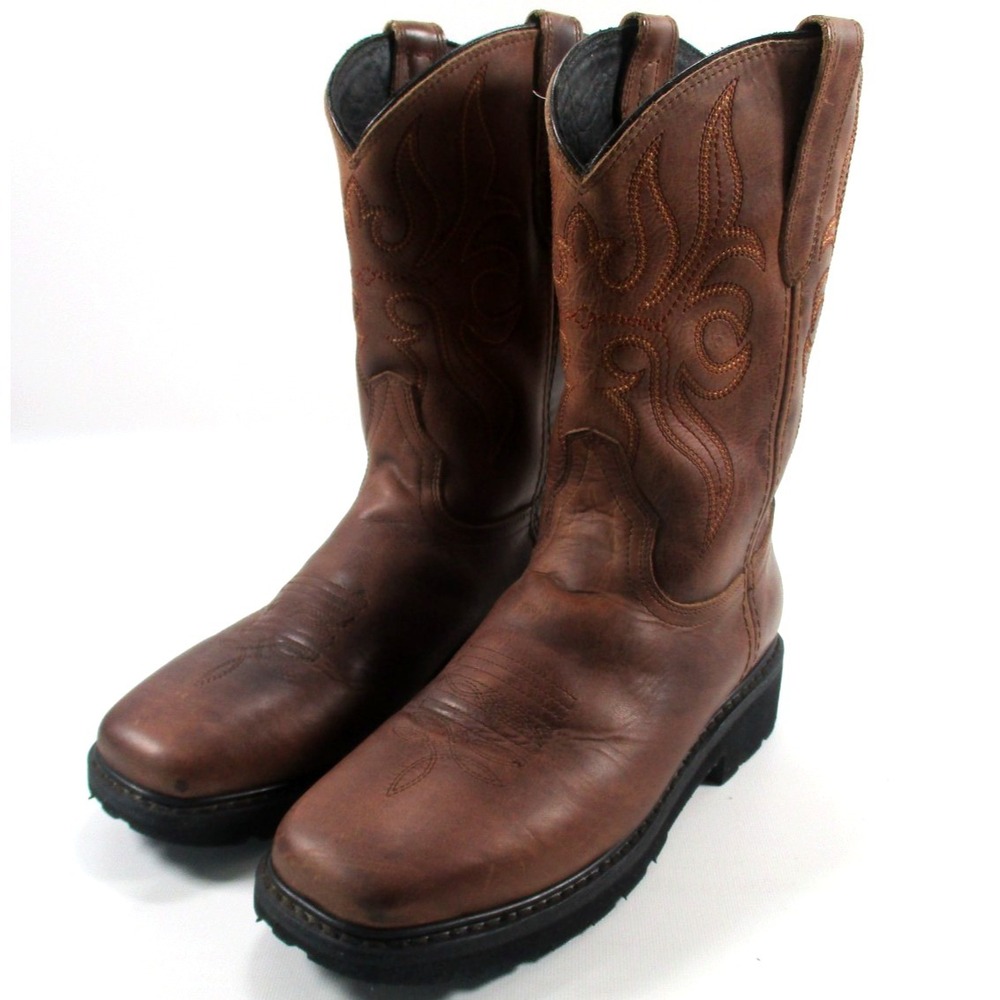 JB Dillon Reserve Men's Size 9.5 D Brown Leather Pull on Western Boots JBR1122